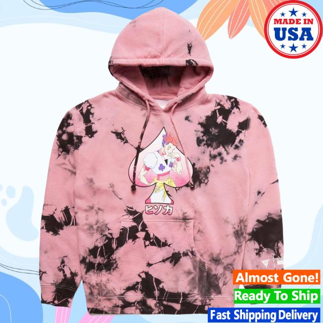 Official Hypland Clothing Merch Store Hypland Hxh Hisoka Spade Tie Dye Hooded Sweatshirt (Tie Dye)