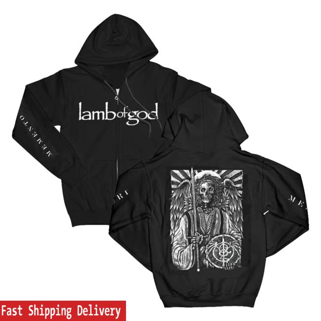 Official Lamb Of God Merch Store Shop Angel of Death Hooded Sweatshirt Lambofgod