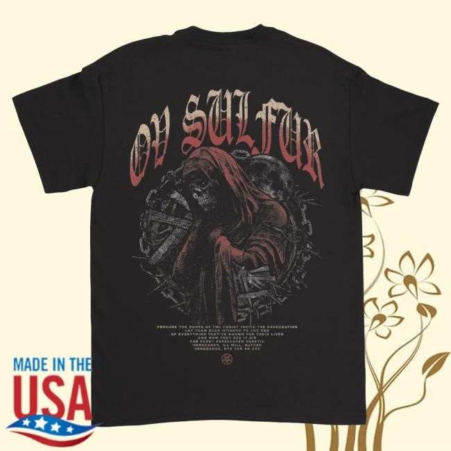 Official Indie Merch Store Ov Sulfur Stained In Rot Skeleton Hot Shirt Indiemerchstore