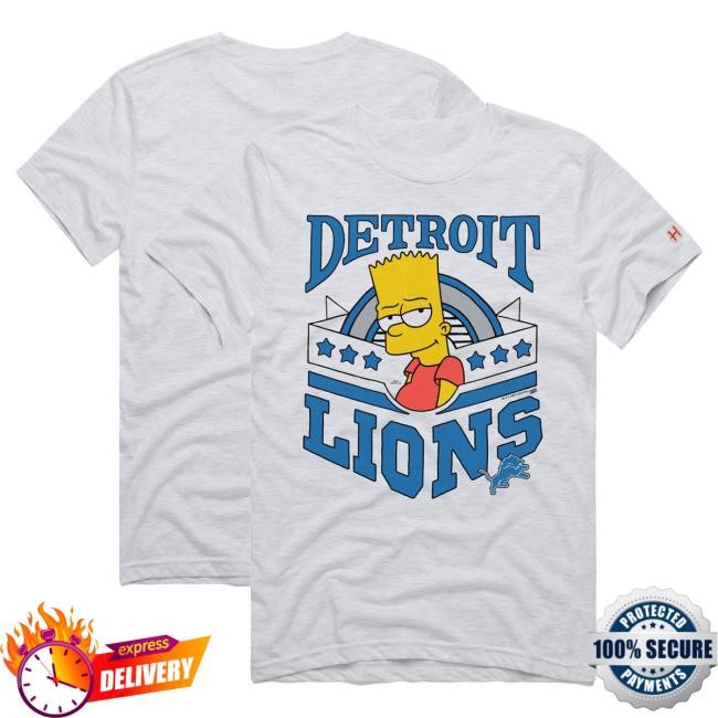 Official Detroit Lions Homage x The Simpsons Unisex Tee - White Official Detroit Lions Homage x The Simpsons Unisex Tee - White