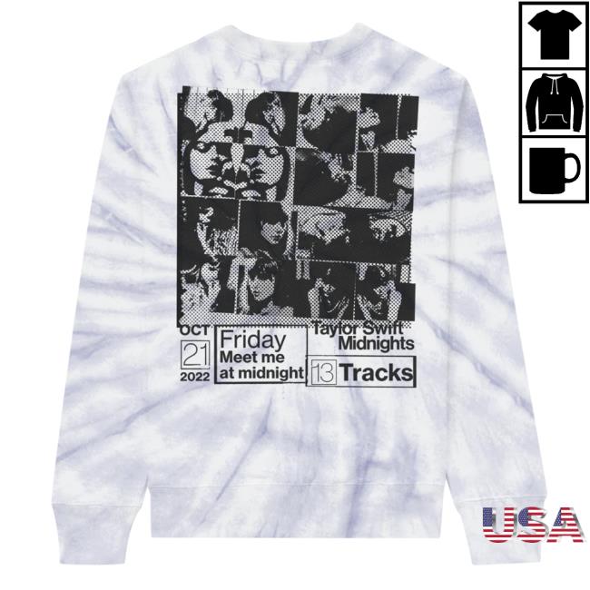 Official Taylorswift Merch Clothing Store Shop Taylor Swift Midnights Lavender Tie Dye Pullover Hoodie