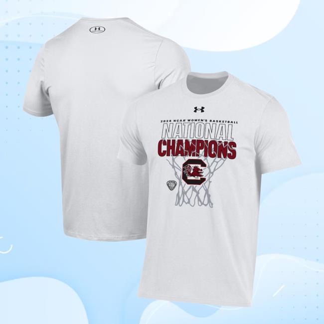 South Carolina Gamecocks Under Armour 2024 NCAA Basketball National Champions Locker Room Tshirt - White