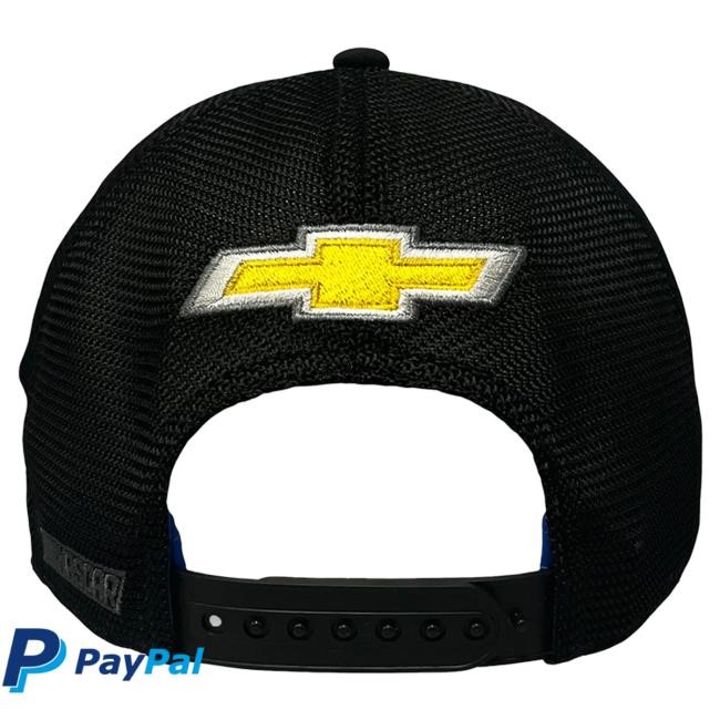 Trackhouse Blue & Black Mesh Snapback Hat Trackhouse Racing Team Official