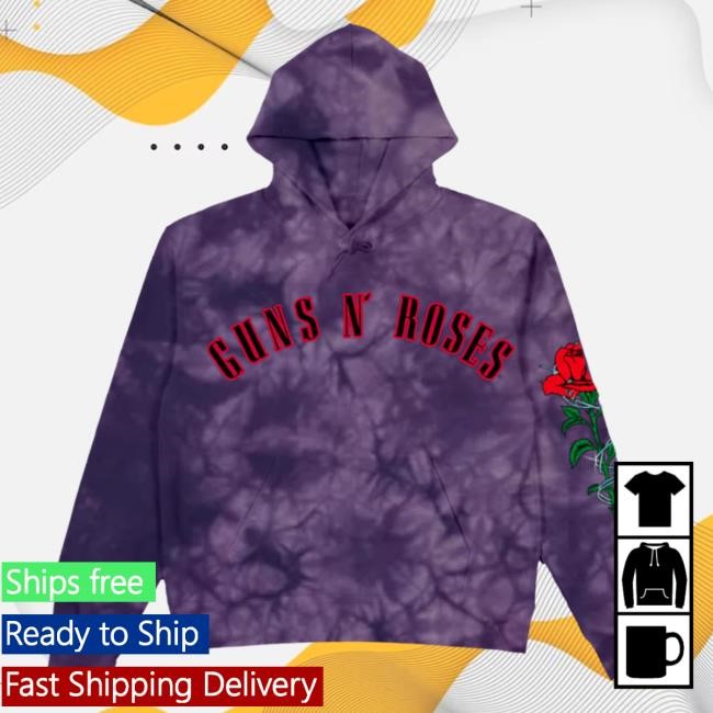 Officia Gnr Merch Clothing Store Shop Guns N’ Roses Gn'r Purple Tie Dye Pullover Sweatshirt Gnrmerch