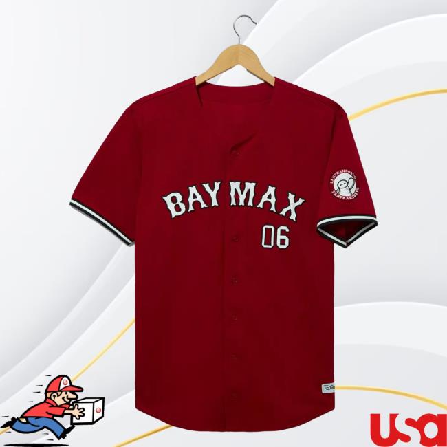 Official Box Lunch Merch Store Box Lunch Disney Big Hero 6 Baymax Baseball Jersey Crew neck BoxLunch Exclusive Box Lunch Apparel Clothing Shop