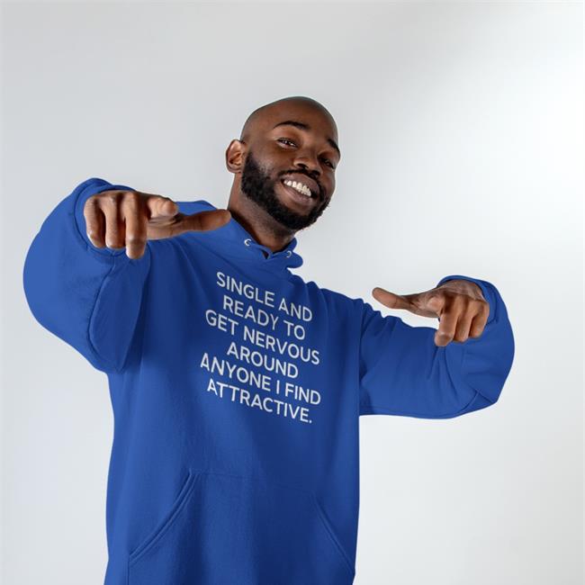 Single And Ready To Get Nervous Around Anyone I Find Attractive Baseball Sleeve Tee