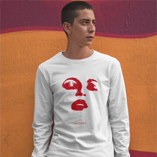 Beyonce Merch Store Renaissance Face Ringer Sweatshirt Hermiden