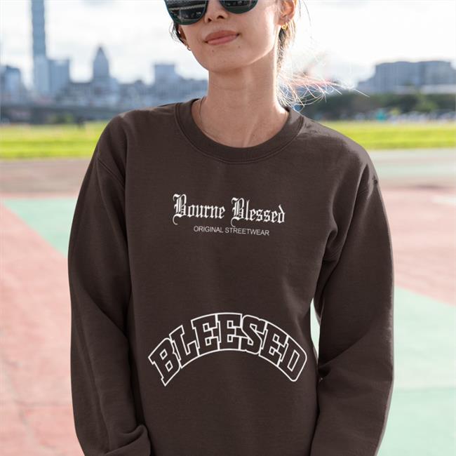 Bourne Drip Merch Bourne Blessed Original Streetwear Blessed Limited Hoodie Black Kendrick Bourne Poly