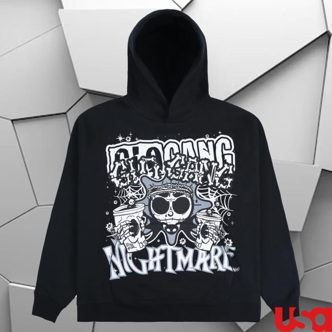 Official Glo Gang Merch Store Glo Gang Glo Nightmare Before Christmas Attractive Hoodie (Black) GloGang