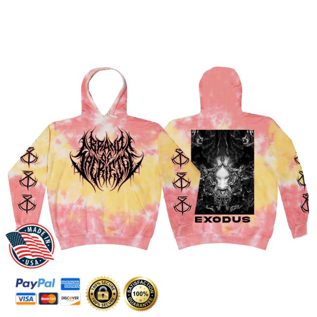 Official Brand Of Sacrifice Merch Exodus Funnel Cake Tie Dye Hooded Sweatshirt