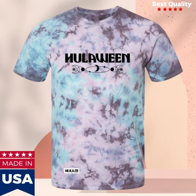 Official Press Press Merch Hulaween 26-29 2023 Moon Tie Dye T-Shirts