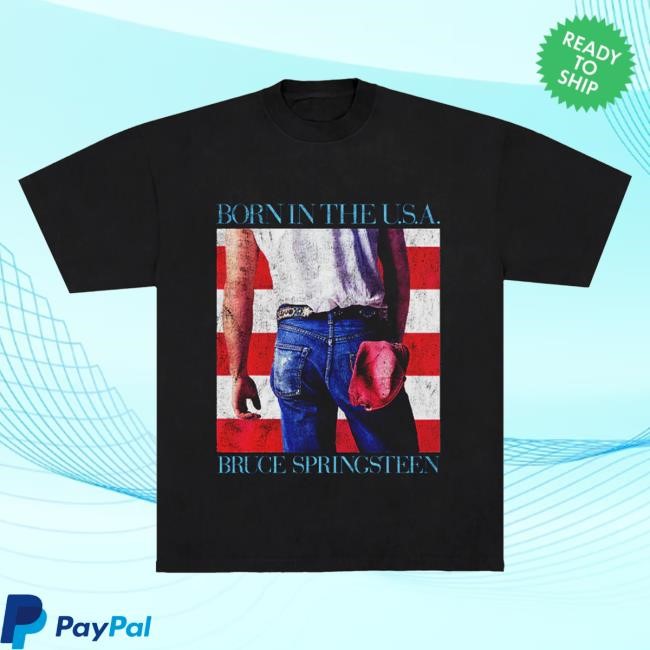 Bruce Springsteen Merch Store Born In The U.S.A. T Shirt - White