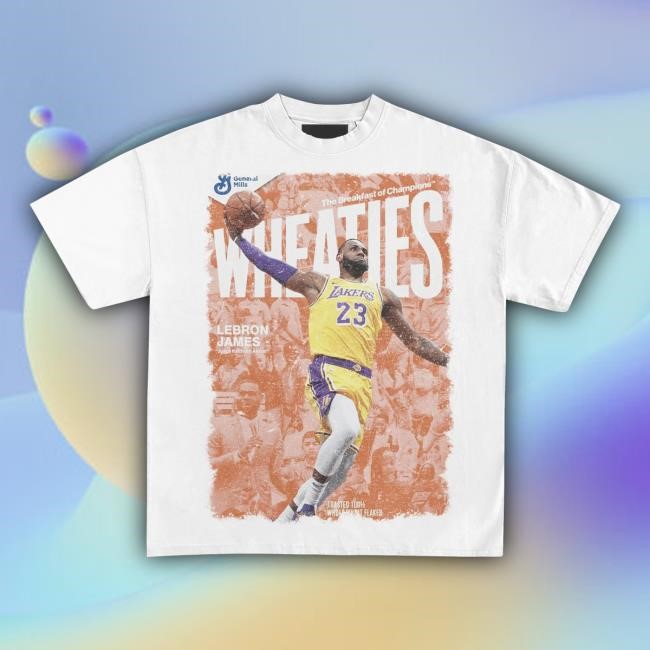 Official Heavyweight Legends Wheaties Lebron James Vintage T-Shirt