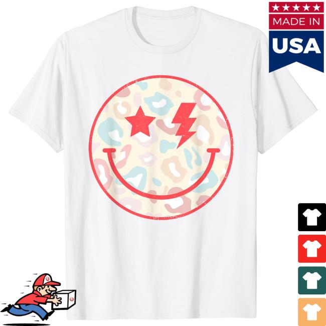 Official Happy Face Floral Shirt Preppy Aesthetic Smiling Face T Shirt
