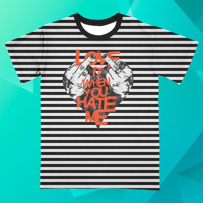 Official Avril Lavigne Merch Store Avril Lavigne Striped Love It When You Hate Me Tees Avril Lavigne Clothing Shop AvrilLavigne