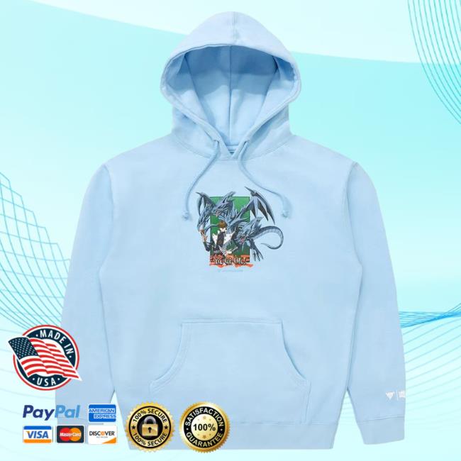 Official Hypland Clothing Merch Store Hypland Yugioh Blue Eyes Ultimate Pullover Sweatshirt (Powder Blue)