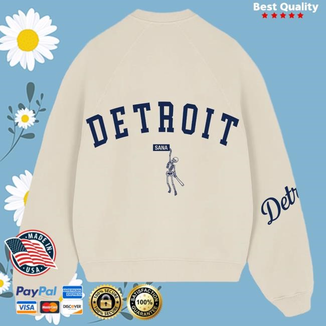Official Sana Detroit Merch Store Sana X Skubal Ballpark Sweater - Cream