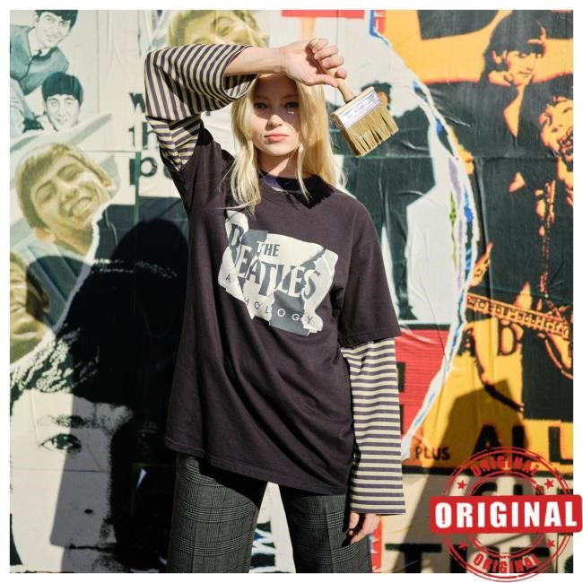 Official Black Logo T-Shirt The Beatles Anthology Selection
