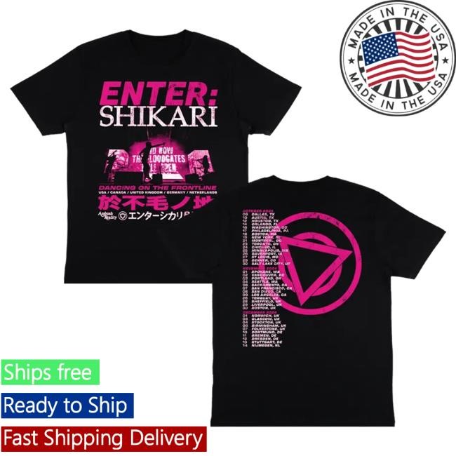 Official Enter Shikari Store Dancing On The Frontline World Tour Tshirt