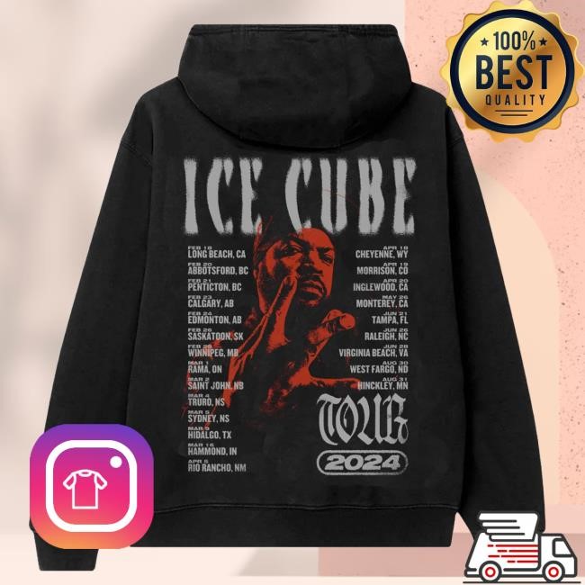 Ice Cube Red Photo Tour Zip Hoodie