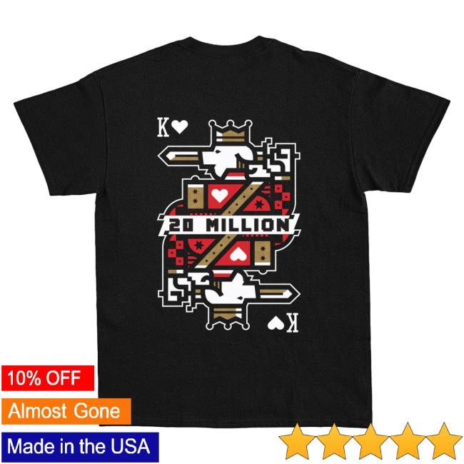 Official Technoblade Merch Store Technoblade 20 Million Subs Tshirt (Pale Pink)