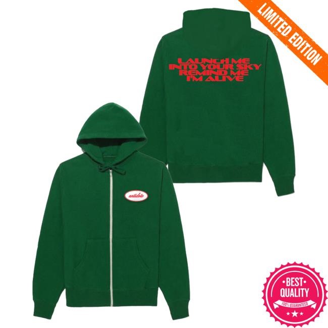 Official Fletcher Merch Store Launch Me Into Your Sky Zip Hooded Sweatshirt Fletcher Clothing Shop