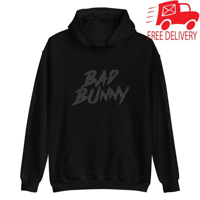 Official BadBunny Pr Clothing Merch Store Bad Bunny Hoodies Black BadbunnyPr Shop