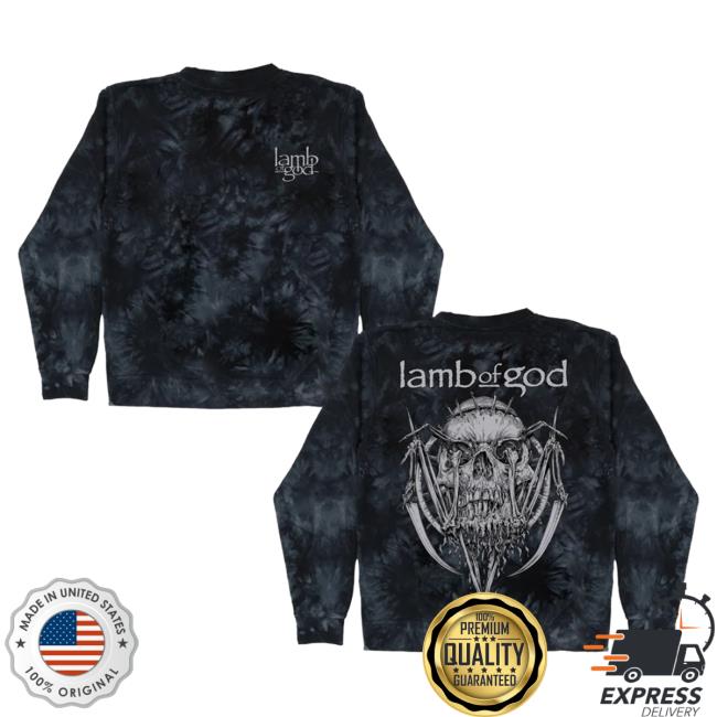 Official Lamb Of God Merch Store Shop Bladeskull Tie Dye Hoody Lambofgod Tie-Dye
