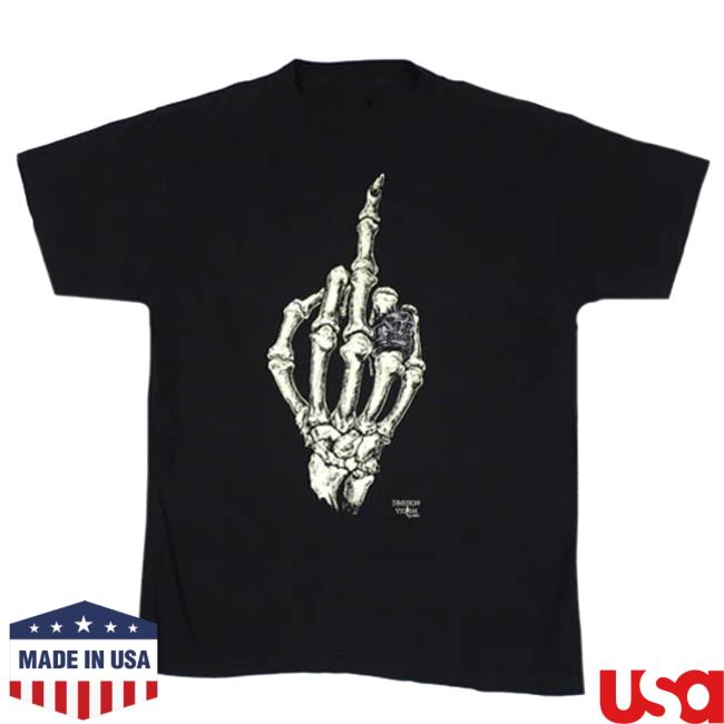 1993 Fashion Victim Skull Middle Finger Tee Shirt