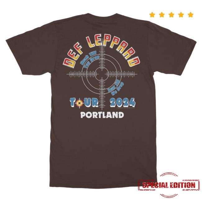 Official Def Leppard Merch Store Clothing Portland, OR 2024 Tour T-Shirts DefLeppard