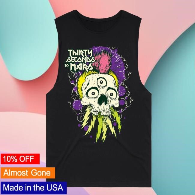 TSTFM Seasons World Tour Mohawk Skull Tank Thirty Seconds To Mars Store Merch