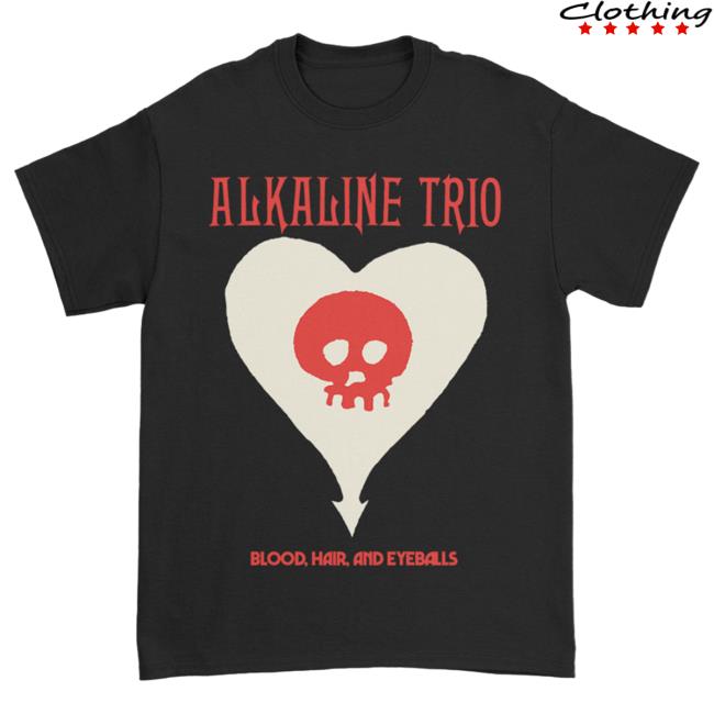 Official Alkaline Trio Merch Store Shop Alkaline Trio BHE Heartskull Shirt (Black)