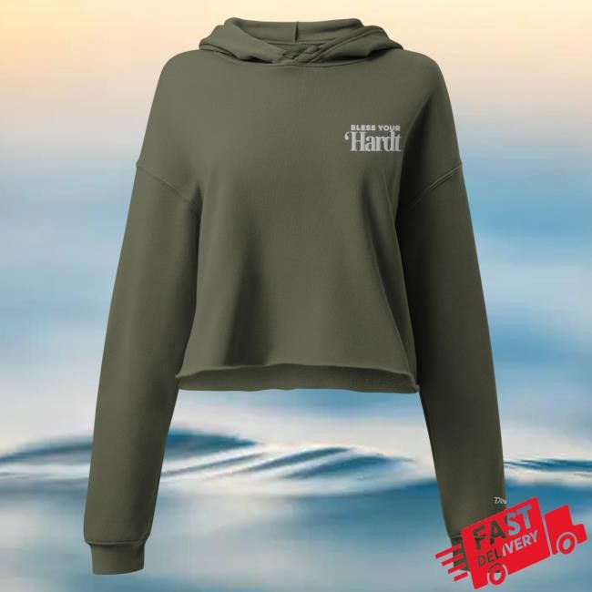 Dirty Media Bless Your 'Hardt Crop Attractive Hoodie Military Green Dirty Media Shop Store Merch Official