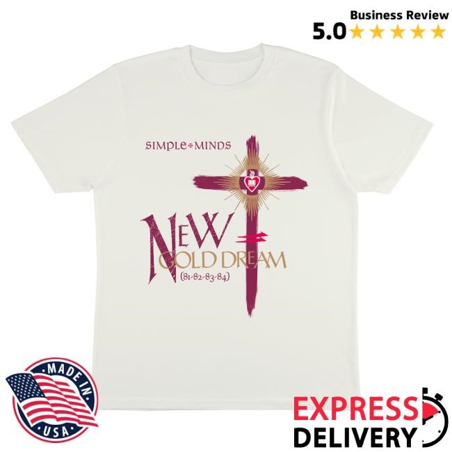 Simple Minds Official Merch Shop New Gold Dream White Retro Shirt Simple Minds Store Clothing