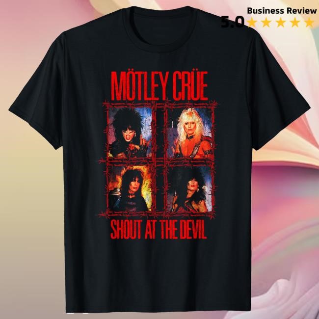 Mötley Crüe - Shout at The Devil - Wire Ladies Hot Shirt Motley Crue Official