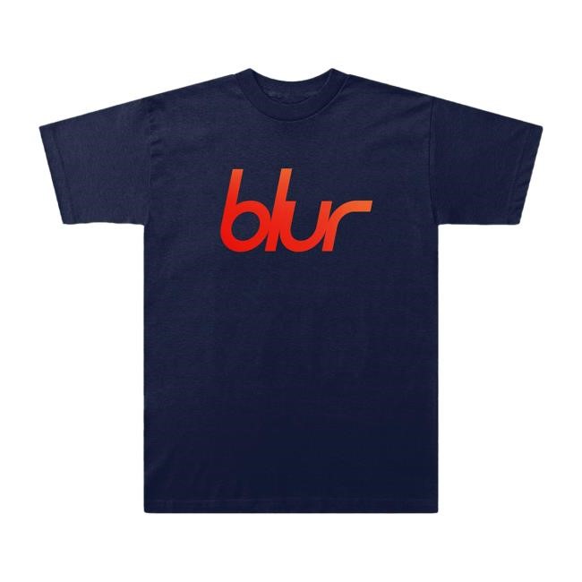 Blur Logo Navy Tee Shirt | Blur Official Store