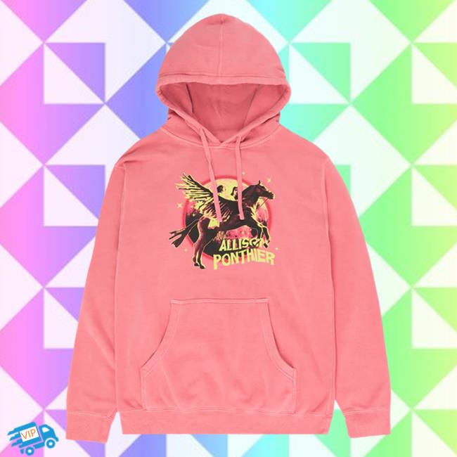 Official Allison Ponthier Allison Merch Flying Horse Pink Crewneck Ponthier Allison Clothing Shop PonthierAllison