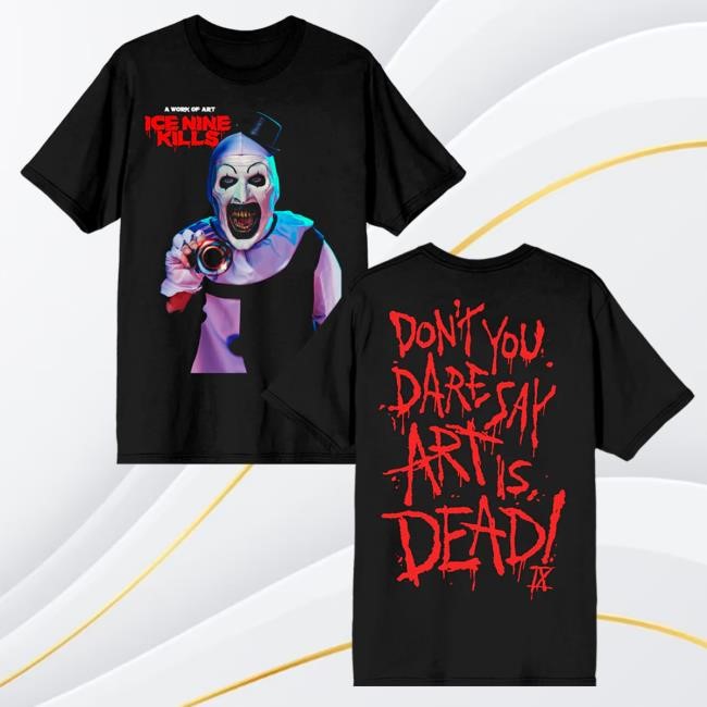 Art Is Dead Tee Ice Nine Kills Venue Graphic Silver Scream Con Art Is Dead Tee Band Merch