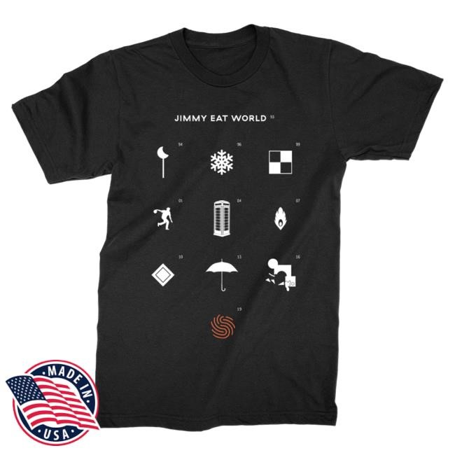 Official Jimmy Eat World Surviving Icons Top Shirt (Black)
