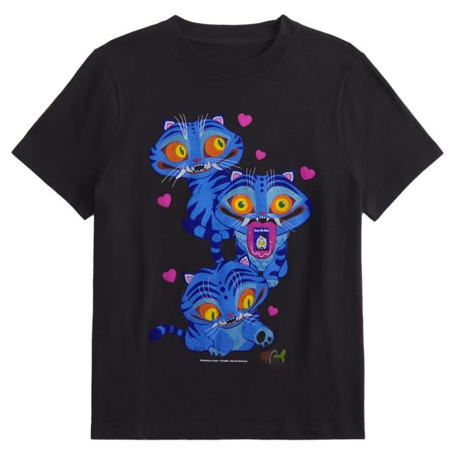 New Fandom Capsule Abercrombie and Fitch Oversized Kpop Demon Hunters Graphic Tee