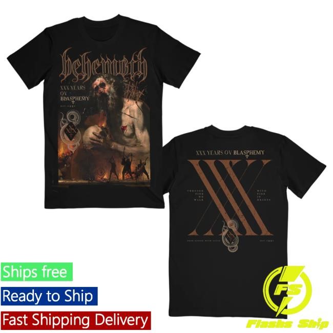 Behemoth XXX Years Ov Blasphemy Cover Tees