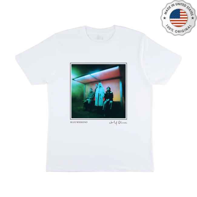 Official Wolf Alice Merch Blue Weekend White Shirts
