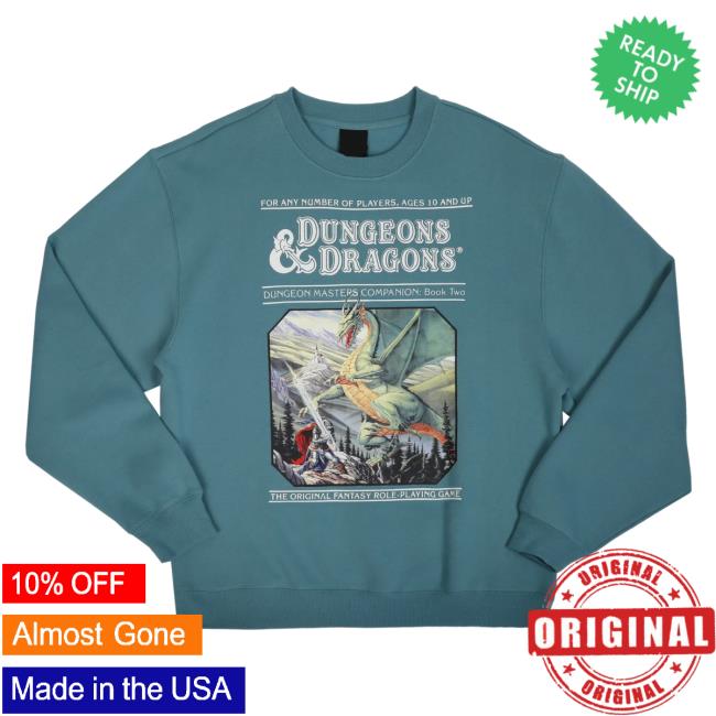 Official Heroes And Villains Clothing Store Merch Dungeons & Dragons Companion: Book 2 Box Art Hoodies HeroesandVillains