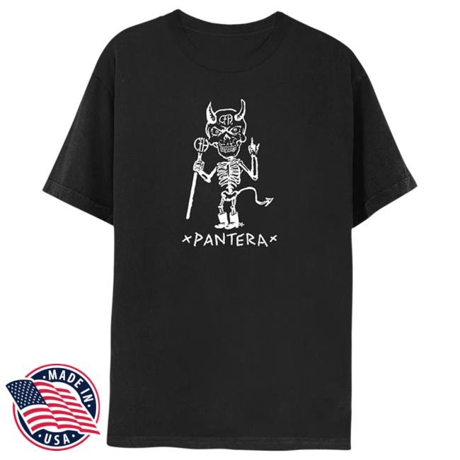 Official Pantera Merch Store Horns Sketch Top Shirt
