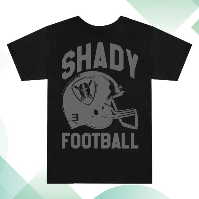 Eminem Slim Shady Clothing Shop Store Slim Shady Shady Shady's Undefeated Record 12-0 Football Top Shirt Black SlimShady Merch