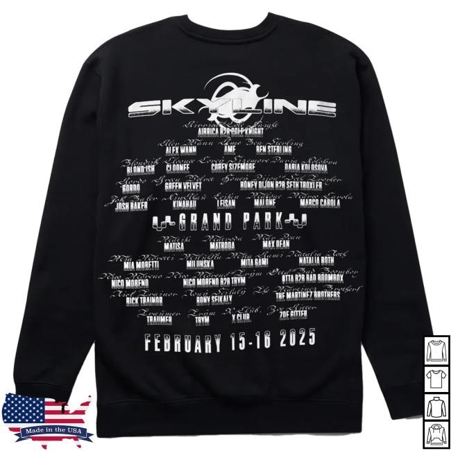 Official Insomniac Skyline Script Lineup Sweater