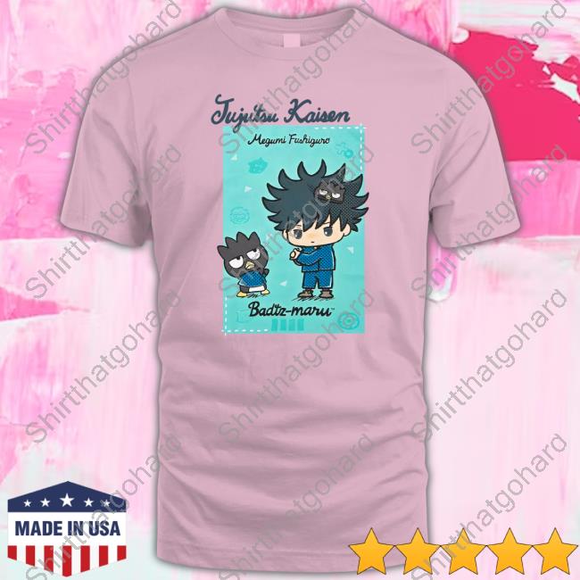 Official Jujutsu Kaisen X Hello Kitty And Friends Megumi Fushiguro Badtz-Maru T Shirt