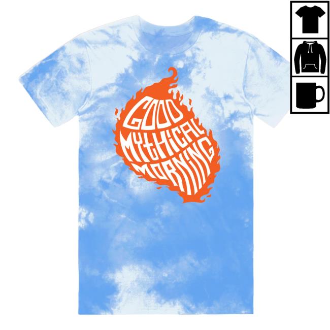 Official Good Mythical Morning Merch Gmm 10 Years Of Mythicality T Shirt Blue Tie Dye Clothing Store Shop