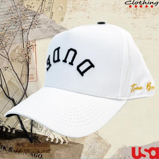 Official Dude Perfect White Black The DUDE Hat Drop