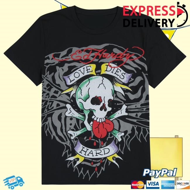 Official Ed Hardy Merch Store Shop Ed Hardy Love Skull Shirt Black EdHardy